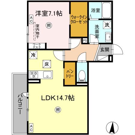 PREILFE石垣東　大和の間取り