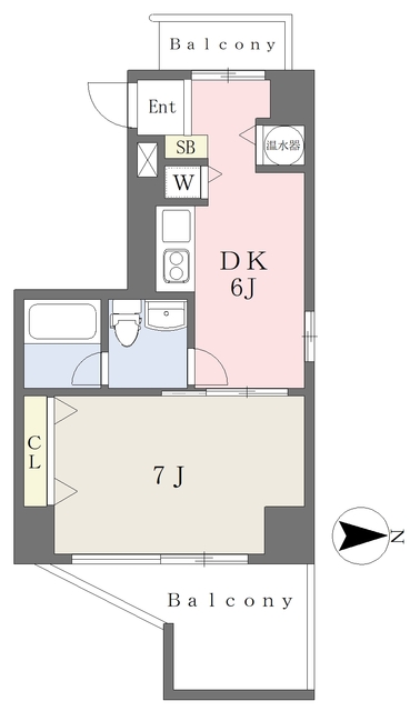 港区元麻布のマンションの間取り