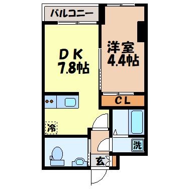 シェルクレール大浦の間取り