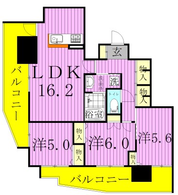 BrilliantViewCentralPark　～ブリリアントビュー運Ｂ141街区1の間取り