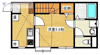 新潟市北区柳原のアパートの間取り