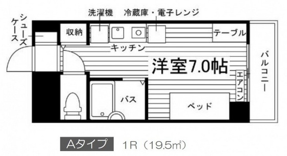 ユニエトワール岡山医大東の間取り