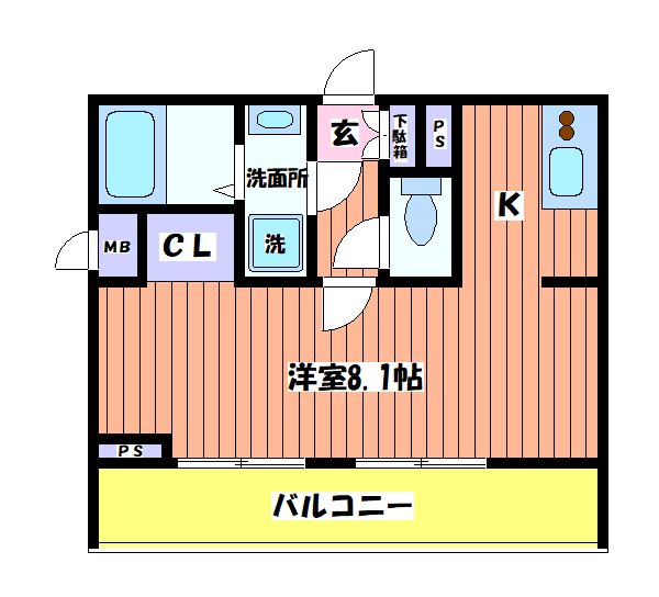 立川市錦町のマンションの間取り