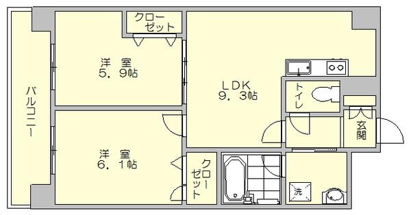 コンダクト福岡東の間取り