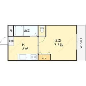 西宮市甲風園のマンションの間取り