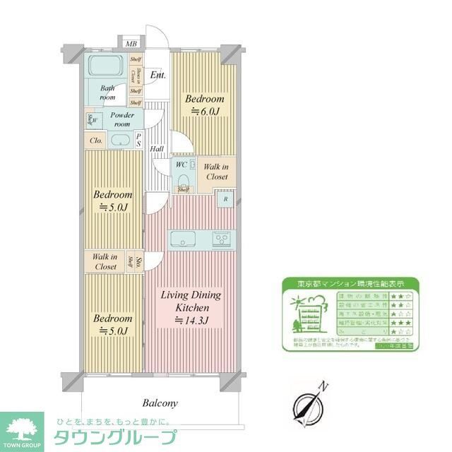 Ｎ－ｓｔａｇｅ船堀の間取り