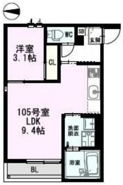 流山市平和台のアパートの間取り