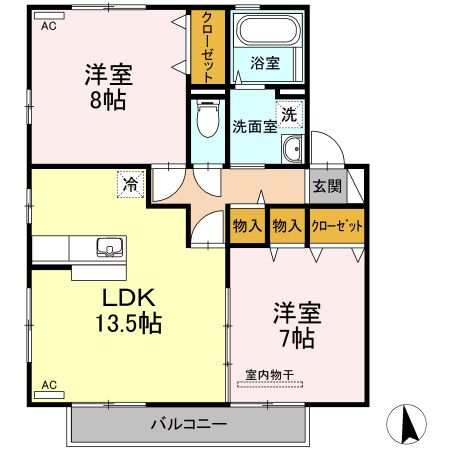 セジュール石井　C棟の間取り