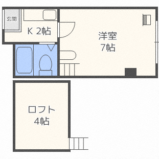 札幌市中央区南八条西のマンションの間取り