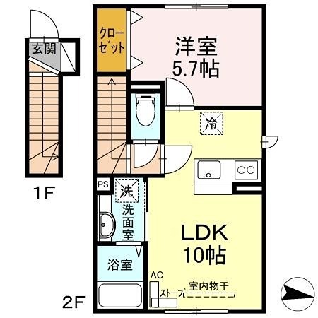 セジュール秀嶺の間取り