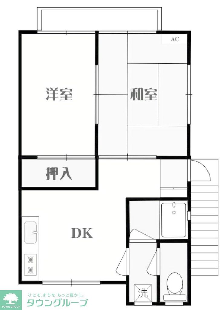 【八王子市弐分方町のアパートの間取り】