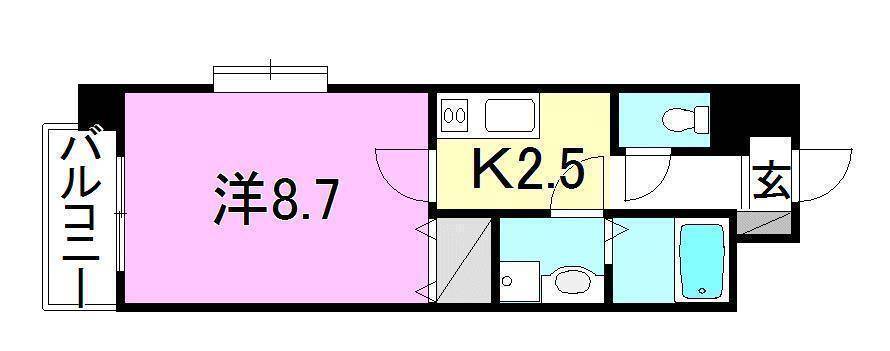 松山市清水町のマンションの間取り