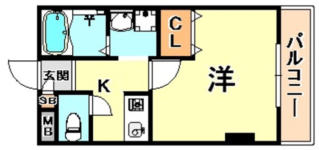 神戸市灘区鶴甲のマンションの間取り