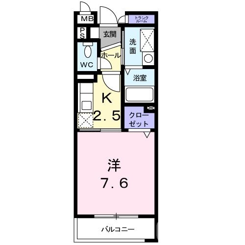 川西市笹部のマンションの間取り