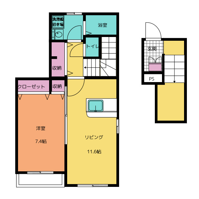 ＥｎＲｉｃｈ長良Ａの間取り