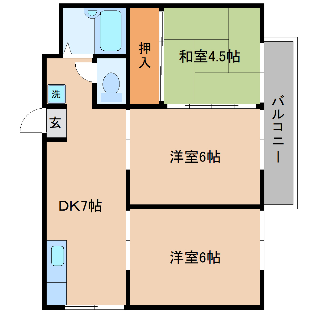 シティハイツ5の間取り