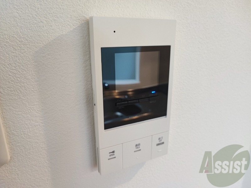 セキュリティ　ＴＶモニター付インターホンです。来客者の顔が見えるので安心！