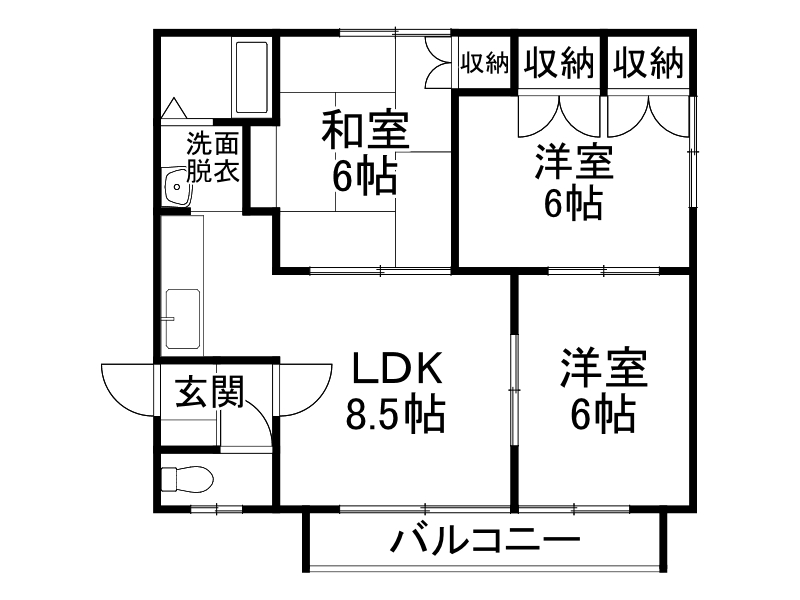 エレガンスわかなの間取り