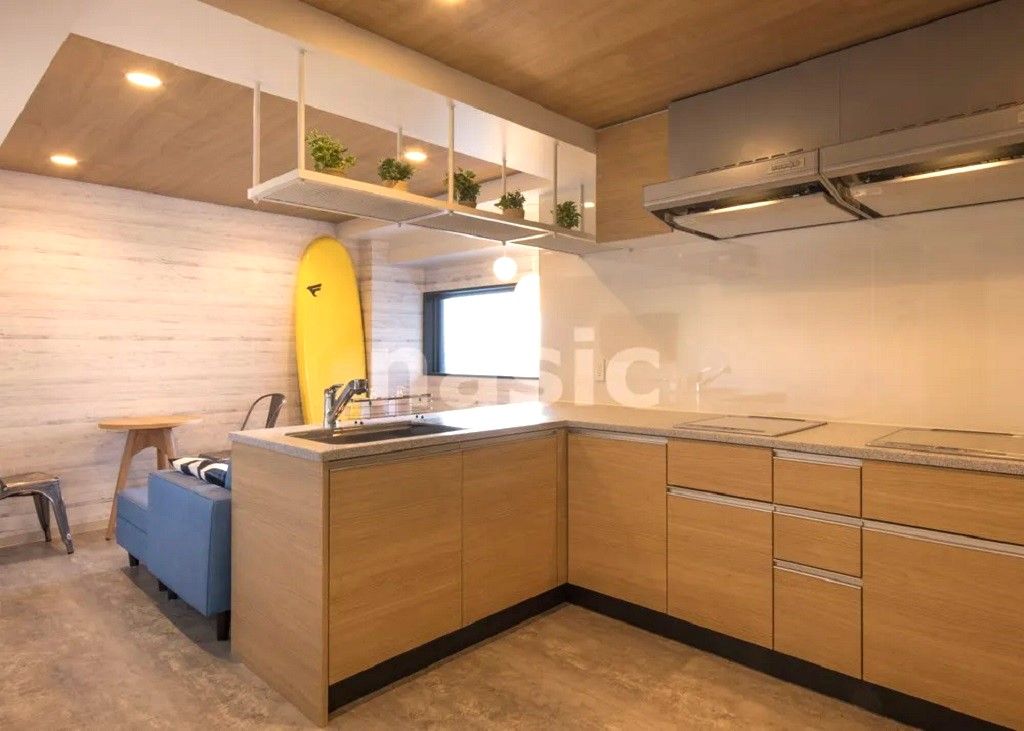 キッチン　3Fリビングシェアキッチン、Free Wi-fiが利用可能！