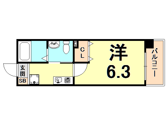 ダイドーメゾン阪神西宮駅前の間取り写真
