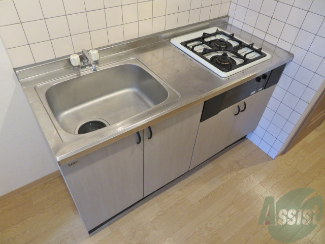 キッチン　キッチンは二口コンロでお料理もラクラク出来ちゃいます。