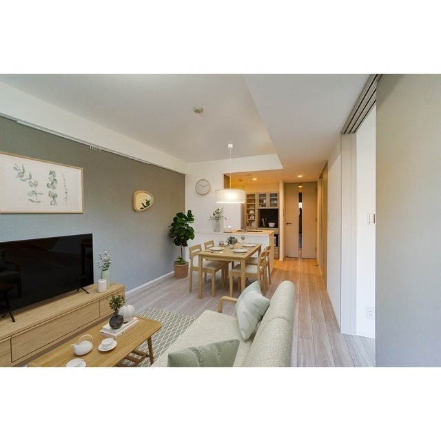 居室・リビング　「家具・調度品等はＣＧ　加工です。実際の賃貸住居　には含まれ