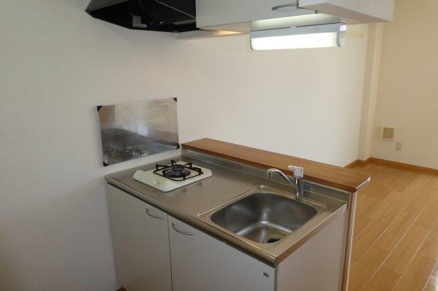 キッチン　１口ガスコンロ付きシステムキッチン