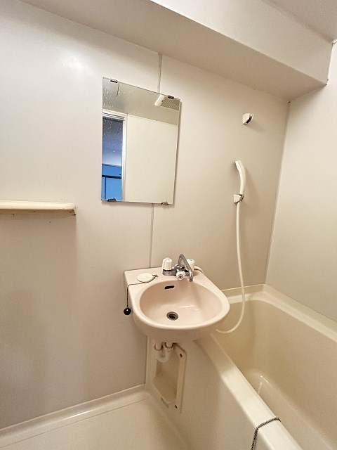 洗面設備　スペースが確保できる洗面所です