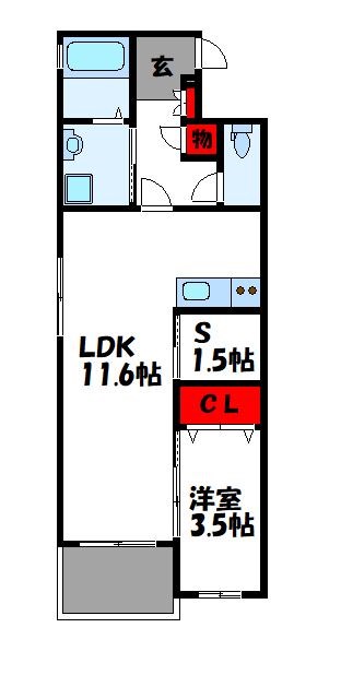 ロイズ福岡東の間取り写真