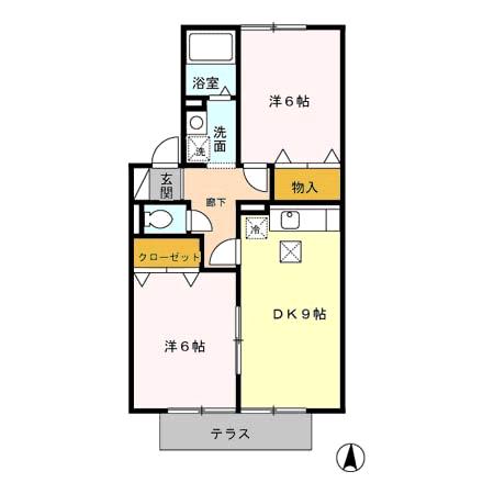 ＪＲ久大本線 久留米高校前駅 徒歩11分 2階建 築24年の間取り写真