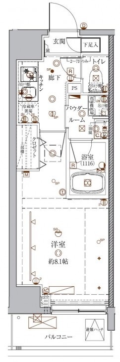 東京メトロ日比谷線 三ノ輪駅 徒歩6分 14階建 築9年の間取り写真