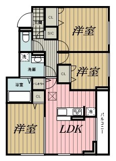 D-ROOM都賀2丁目IIーA棟の間取り写真