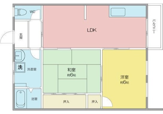 地下鉄東山線 高畑駅 徒歩11分 2階建 築42年の間取り写真