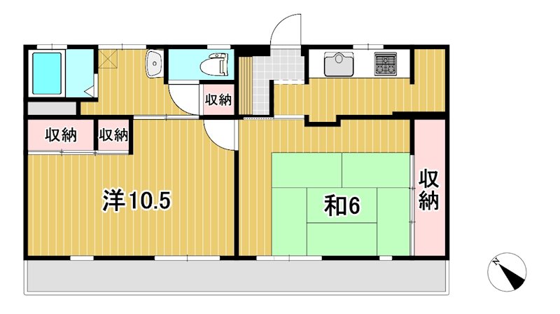 山形アパート2号棟の間取り写真