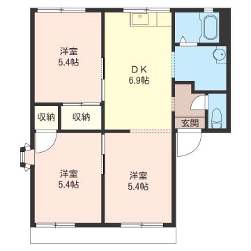 ファミール・Aの間取り