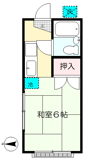 ハイツ天神下の間取り