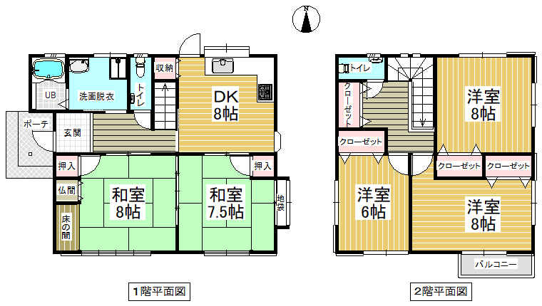 【中折町貸家の間取り】