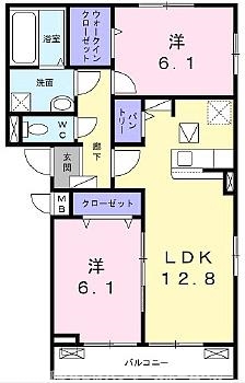 ラヴィータリッカの間取り