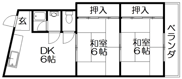 渚ハイツの間取り