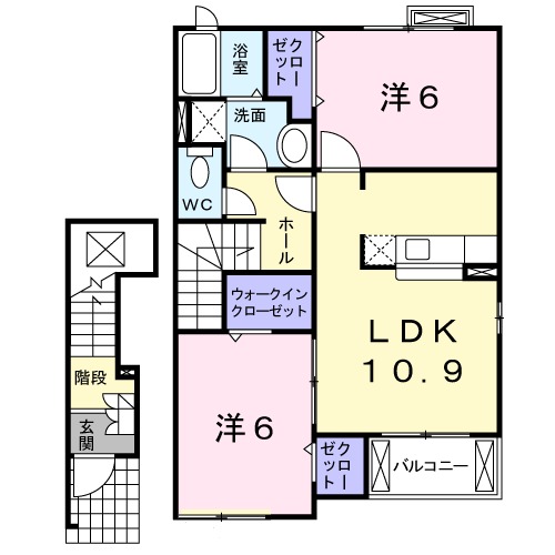 プランタン　Ａの間取り