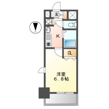 プレサンス名古屋駅前ヴェルロードの間取り