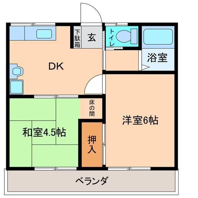 桂コーポの間取り