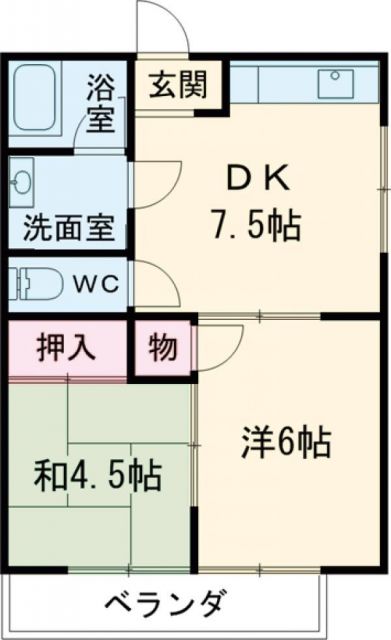 豊川市八幡町のアパートの間取り