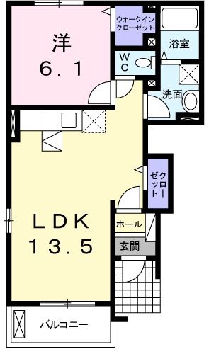 上田市御嶽堂のアパートの間取り