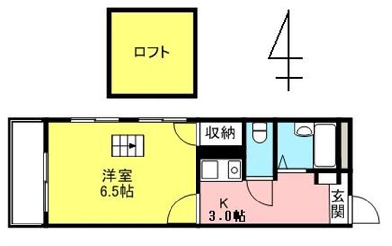 高松市木太町のアパートの間取り