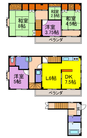 福崎駅前戸建ての間取り