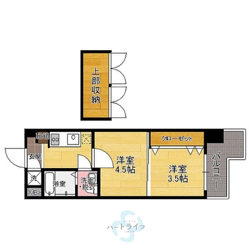 福岡市博多区住吉のマンションの間取り