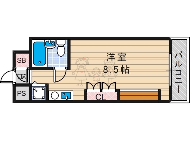 ベルメイト長居の間取り