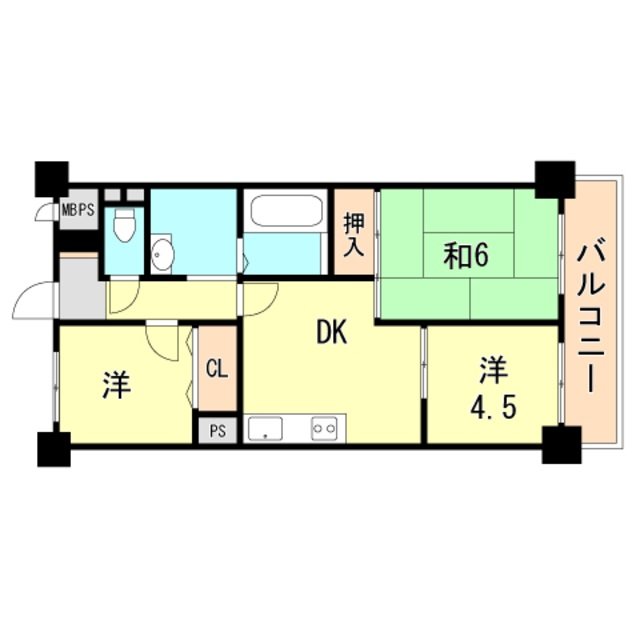 神戸市長田区滝谷町のマンションの間取り