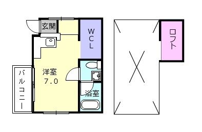 和歌山市田尻のアパートの間取り